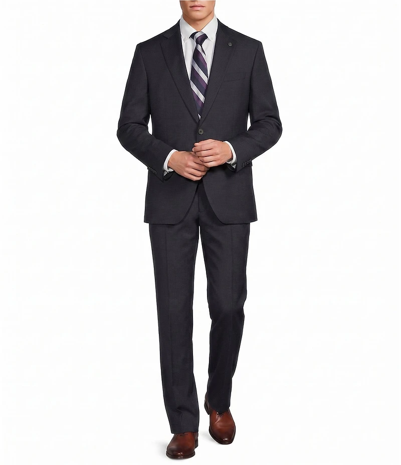 TravisMathew Evan Modern Fit Flat Front Graphic Checked 2-Piece Suit