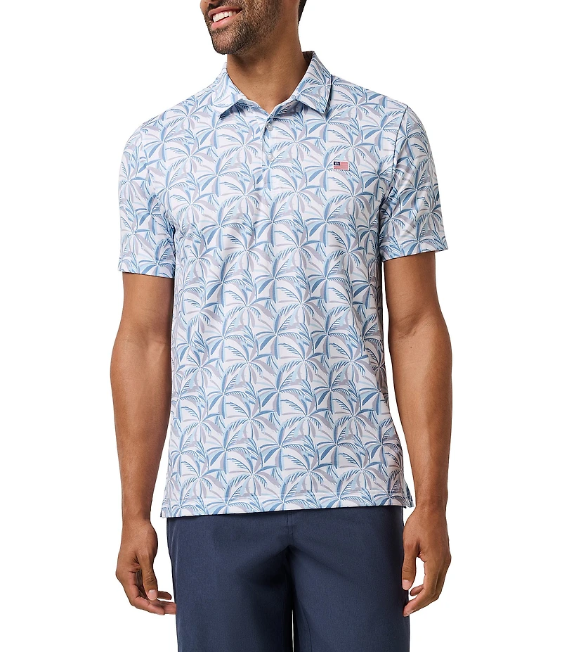 TravisMathew Featherweight Americana Parade Day Short Sleeve Polo Shirt