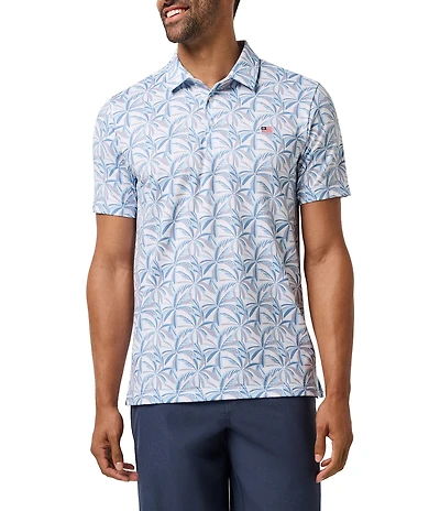 TravisMathew Featherweight Americana Parade Day Short Sleeve Polo Shirt