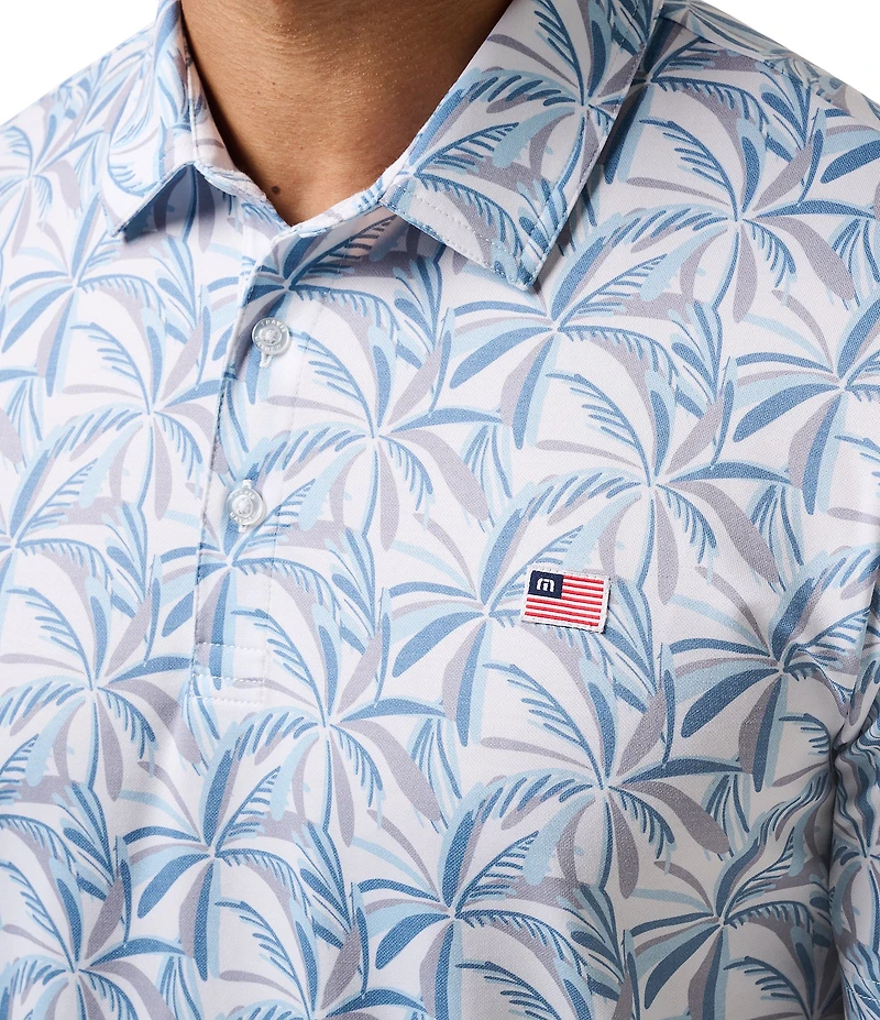 TravisMathew Featherweight Americana Parade Day Short Sleeve Polo Shirt