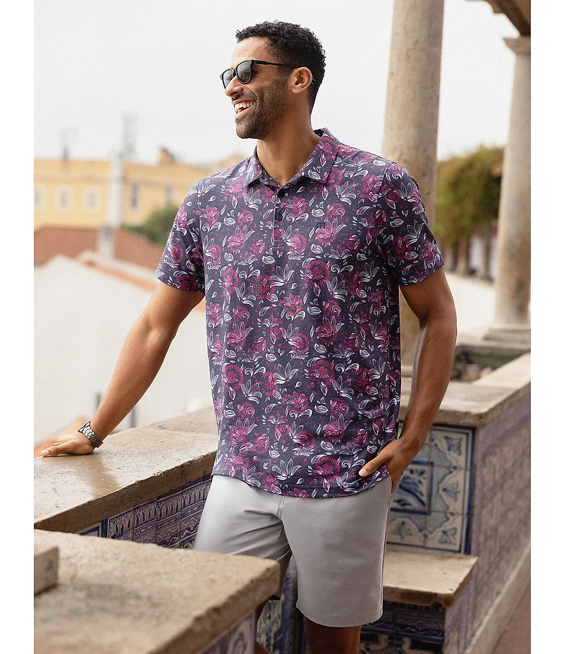 TravisMathew Featherweight Flourish Short Sleeve Polo Shirt
