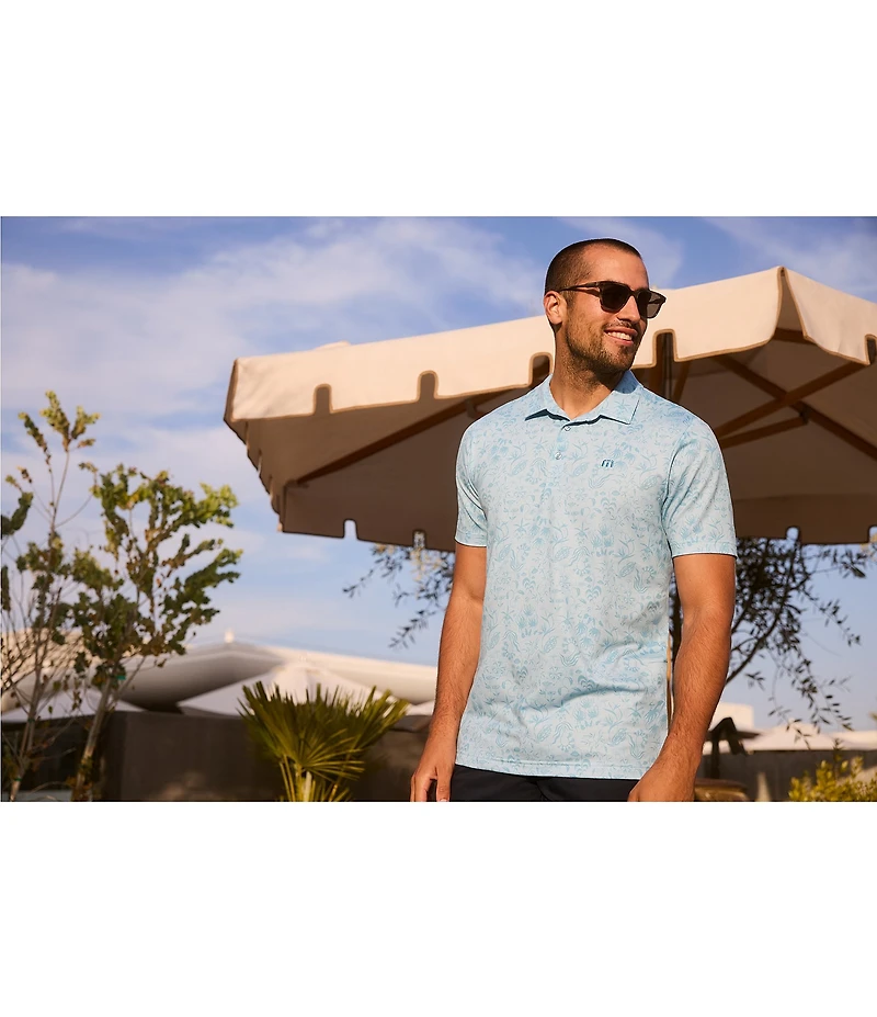 TravisMathew Featherweight Paradise Short Sleeve Polo Shirt