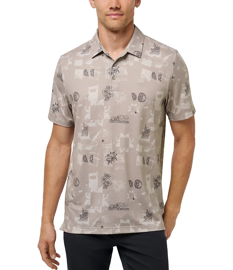 TravisMathew Featherweight Spritz Short Sleeve Polo Shirt