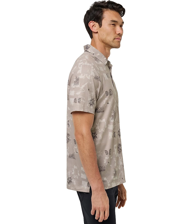 TravisMathew Featherweight Spritz Short Sleeve Polo Shirt