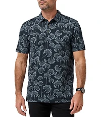 TravisMathew Floral Comfortknit Breeze Short Sleeve Polo Shirt