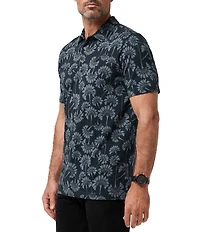 TravisMathew Floral Comfortknit Breeze Short Sleeve Polo Shirt