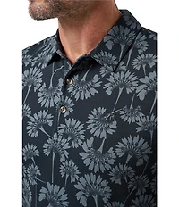 TravisMathew Floral Comfortknit Breeze Short Sleeve Polo Shirt