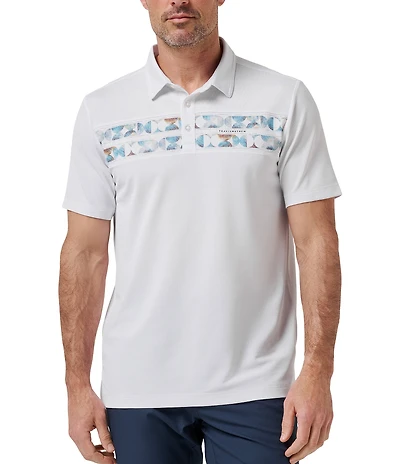 TravisMathew Good Good Chest Stripe Short Sleeve Polo Shirt