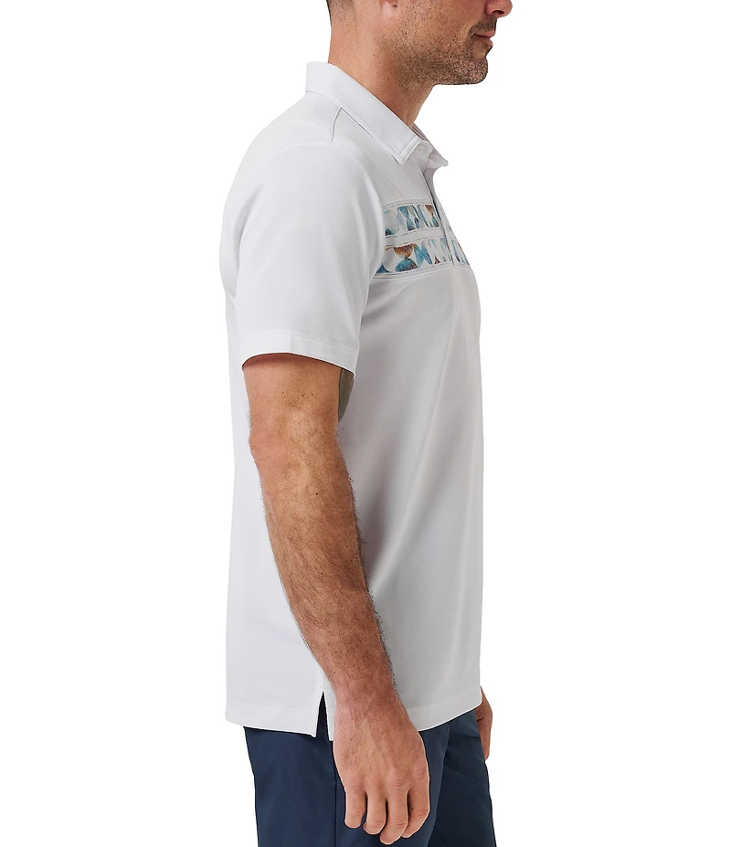TravisMathew Good Good Chest Stripe Short Sleeve Polo Shirt