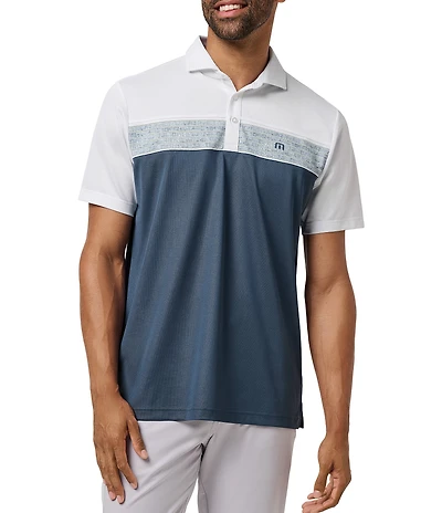 TravisMathew Good Good Color Block Short Sleeve Polo Shirt
