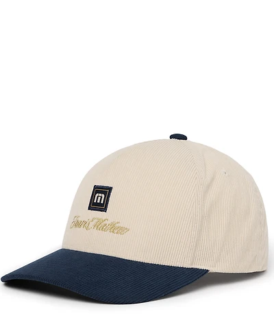 TravisMathew Hidden Royalty Two-Tone Corduroy Snapback Hat