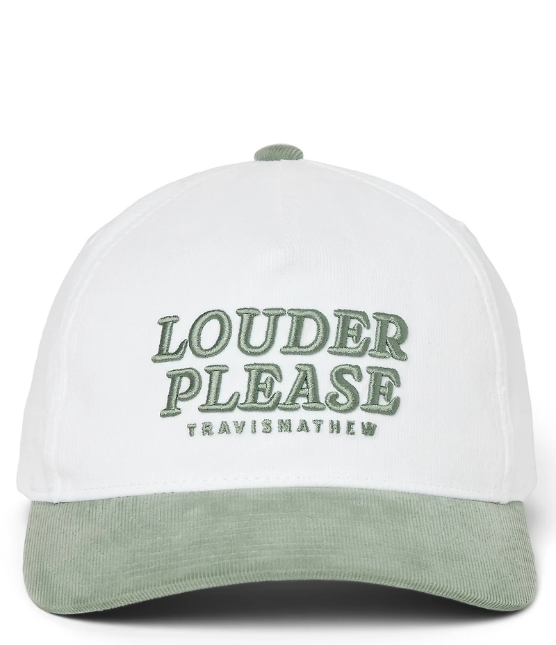 TravisMathew Louder Please Corduroy Two-Tone Snap Back Hat