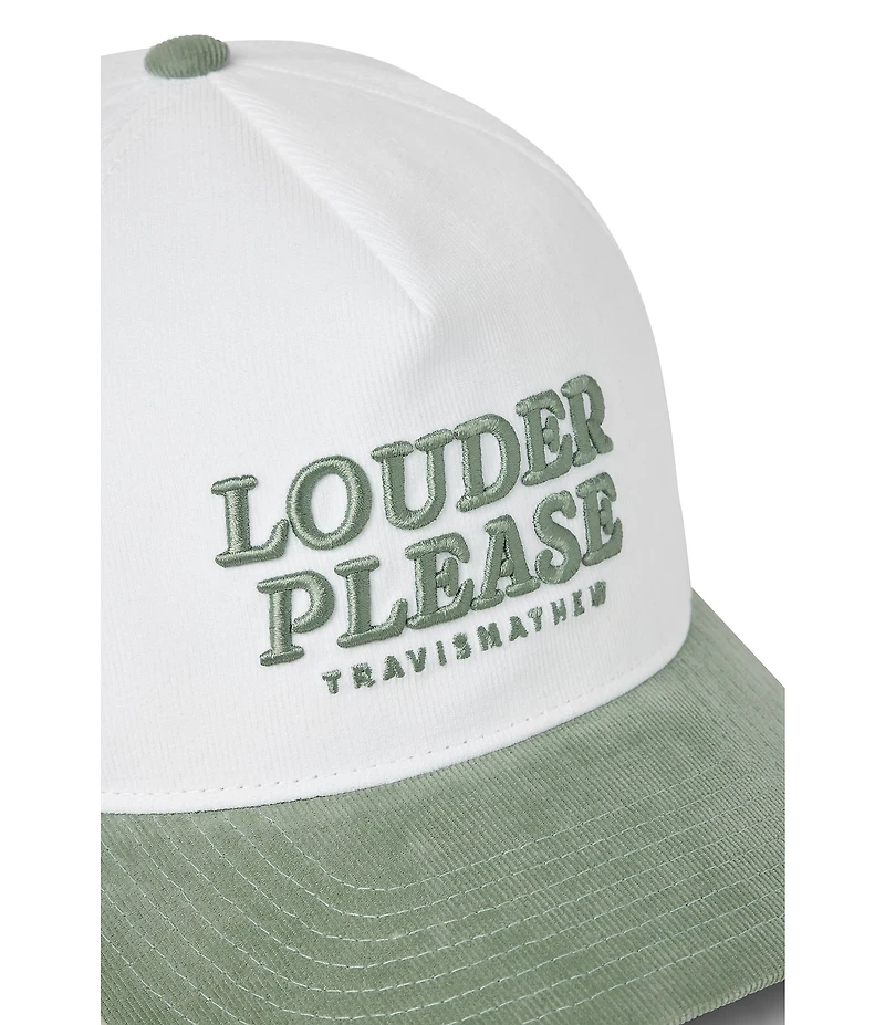 TravisMathew Louder Please Corduroy Two-Tone Snap Back Hat
