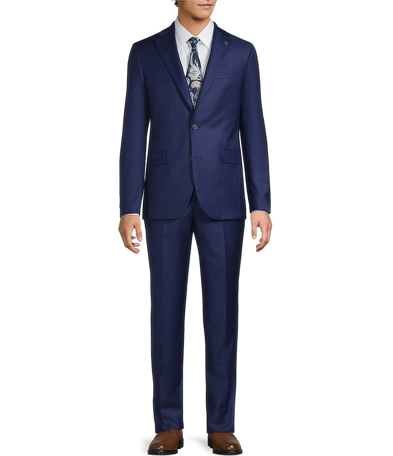 TravisMathew Modern Fit Flat Front Plaid 2-Piece Suit