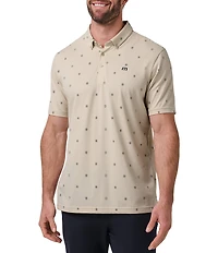 Travismathew Performance Jersey Course Geo Short Sleeve Polo Shirt