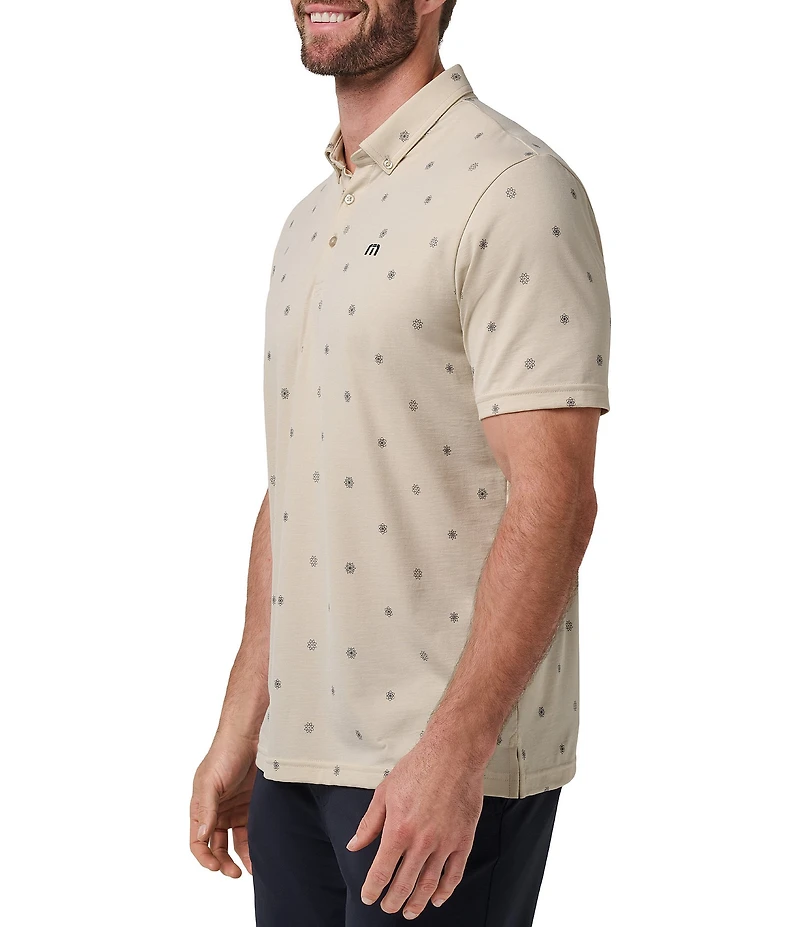 Travismathew Performance Jersey Course Geo Short Sleeve Polo Shirt
