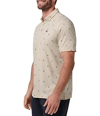 Travismathew Performance Jersey Course Geo Short Sleeve Polo Shirt