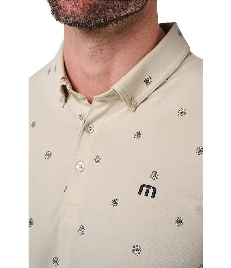 Travismathew Performance Jersey Course Geo Short Sleeve Polo Shirt