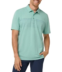 TravisMathew Performance Jersey Ocean Short Sleeve Polo Shirt