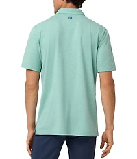 TravisMathew Performance Jersey Ocean Short Sleeve Polo Shirt
