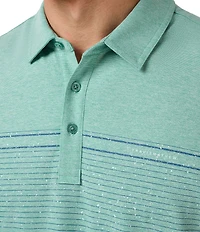 TravisMathew Performance Jersey Ocean Short Sleeve Polo Shirt