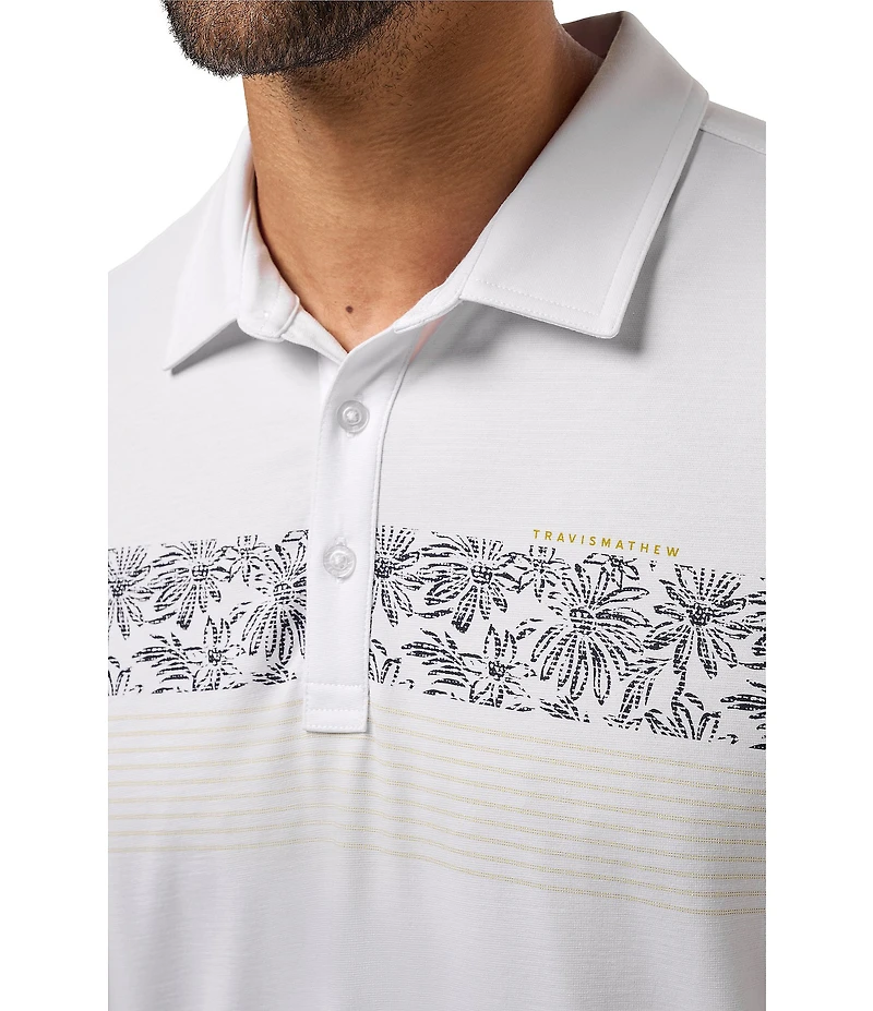 TravisMathew Performance Jersey Outlook Short Sleeve Polo Shirt