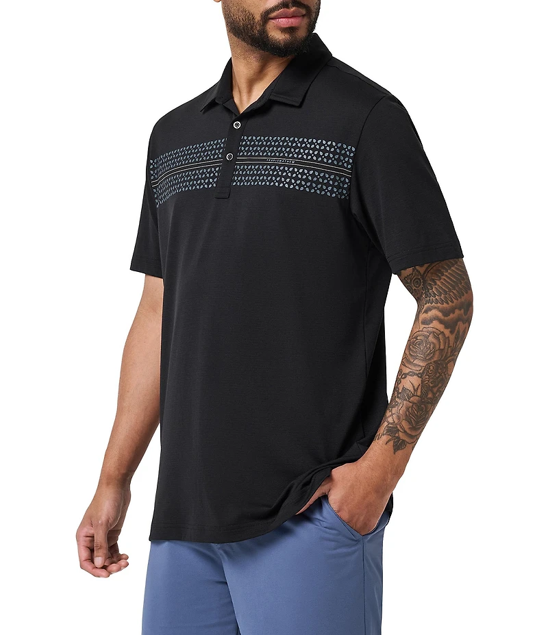 TravisMathew Performance Jersey Seas Short Sleeve Polo Shirt