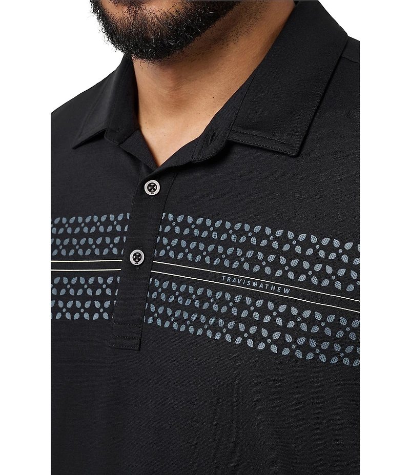 TravisMathew Performance Jersey Seas Short Sleeve Polo Shirt
