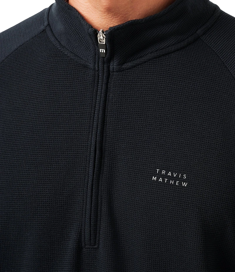 TravisMathew Performance Waffle Quarter-Zip Pullover