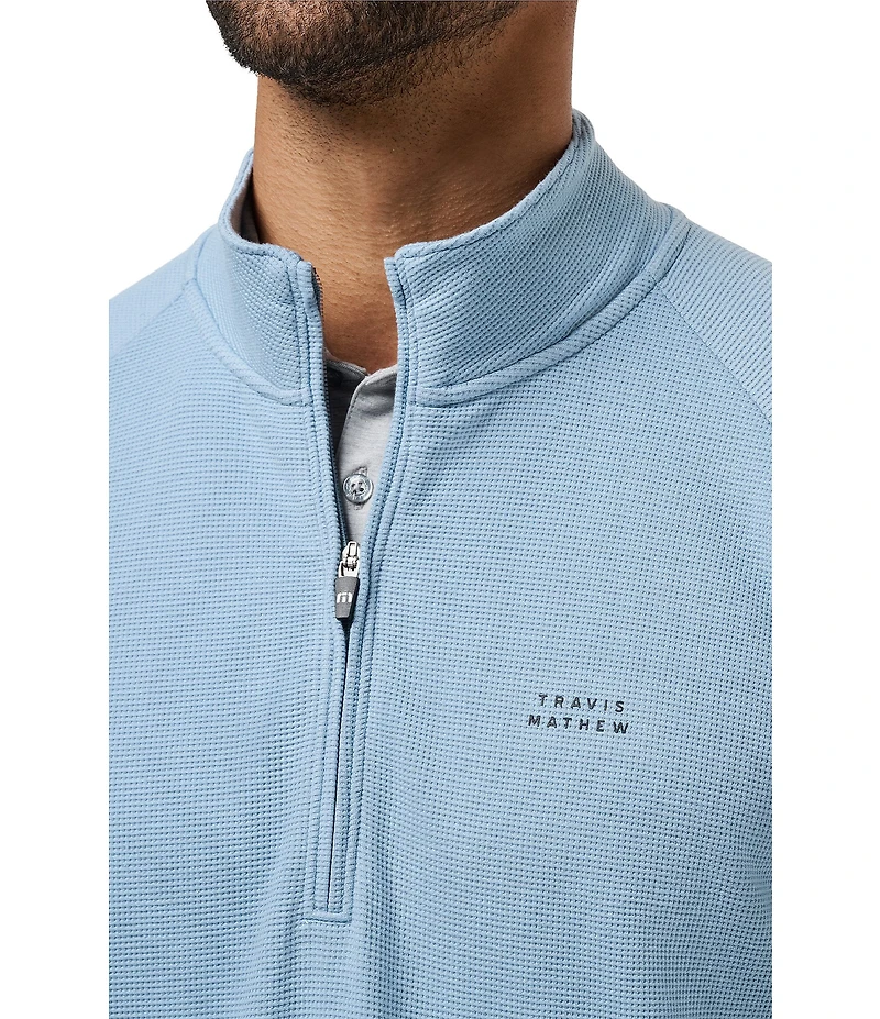 TravisMathew Performance Waffle Quarter-Zip Pullover