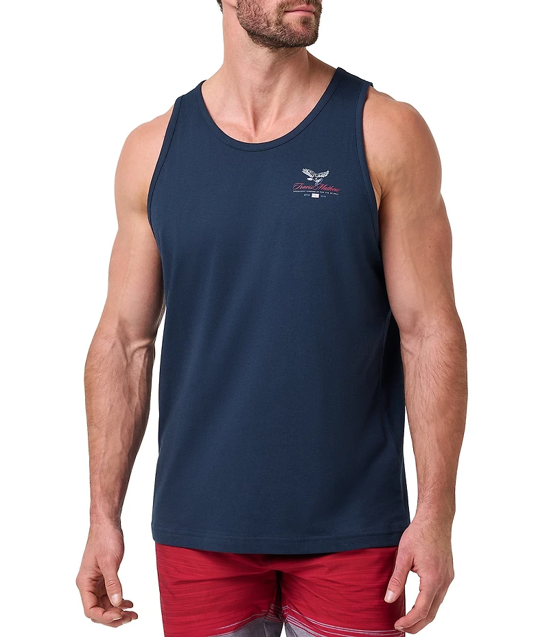 TravisMathew Red White Americana BBQ Tank