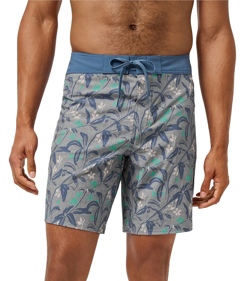 TravisMathew Relationship Floral Print 8.5#double; Inseam Boardshorts