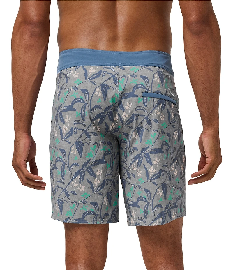 TravisMathew Relationship Floral Print 8.5#double; Inseam Boardshorts