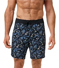 TravisMathew Relationship Floral Print 8.5#double; Inseam Boardshorts