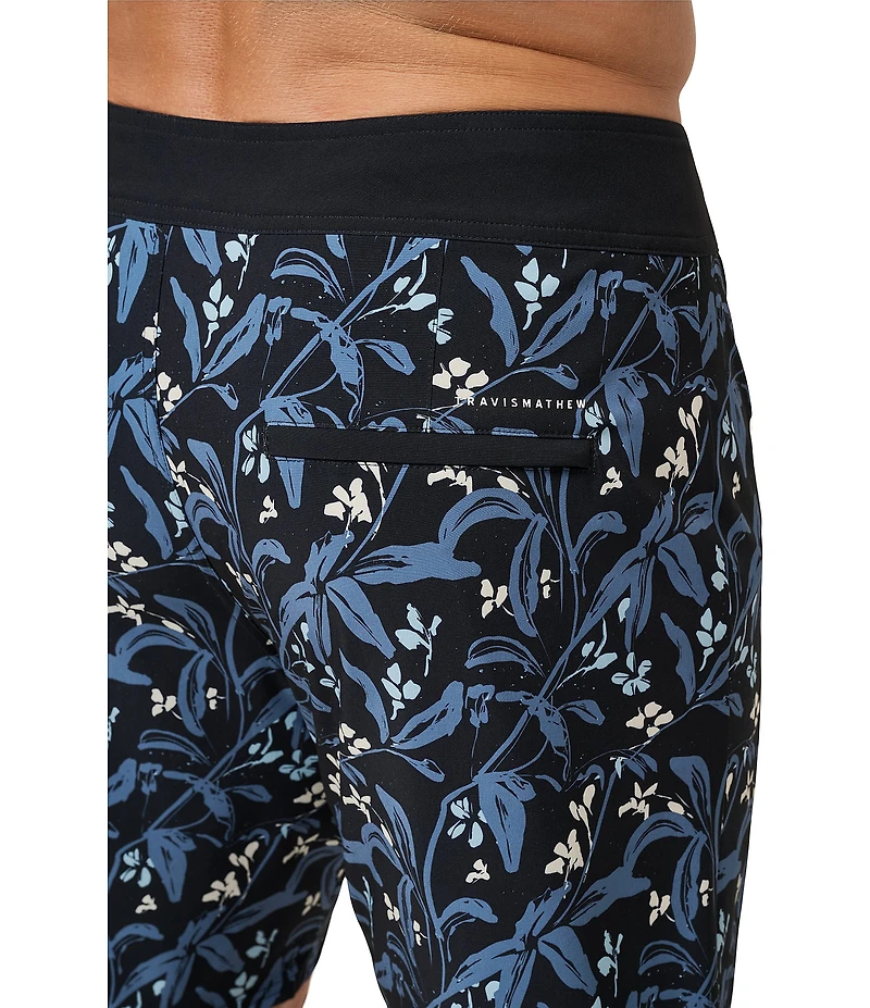 TravisMathew Relationship Floral Print 8.5#double; Inseam Boardshorts