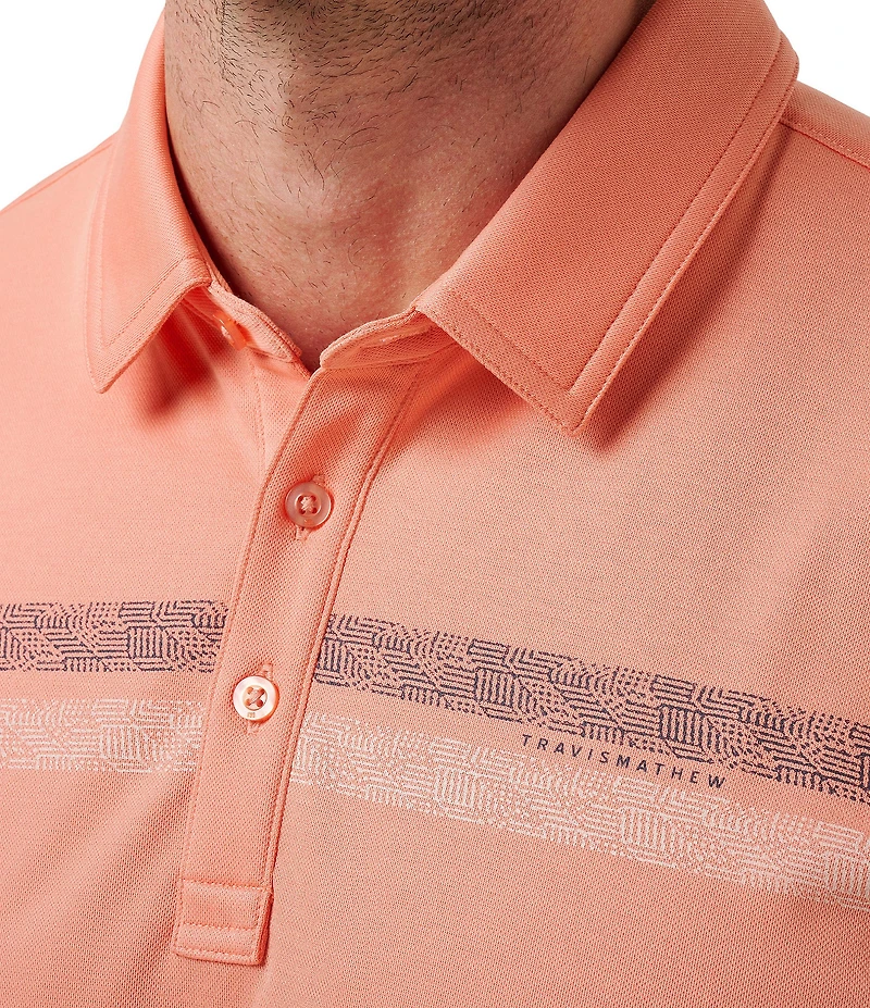 TravisMathew Roaming Routes Short Sleeve Polo Shirt