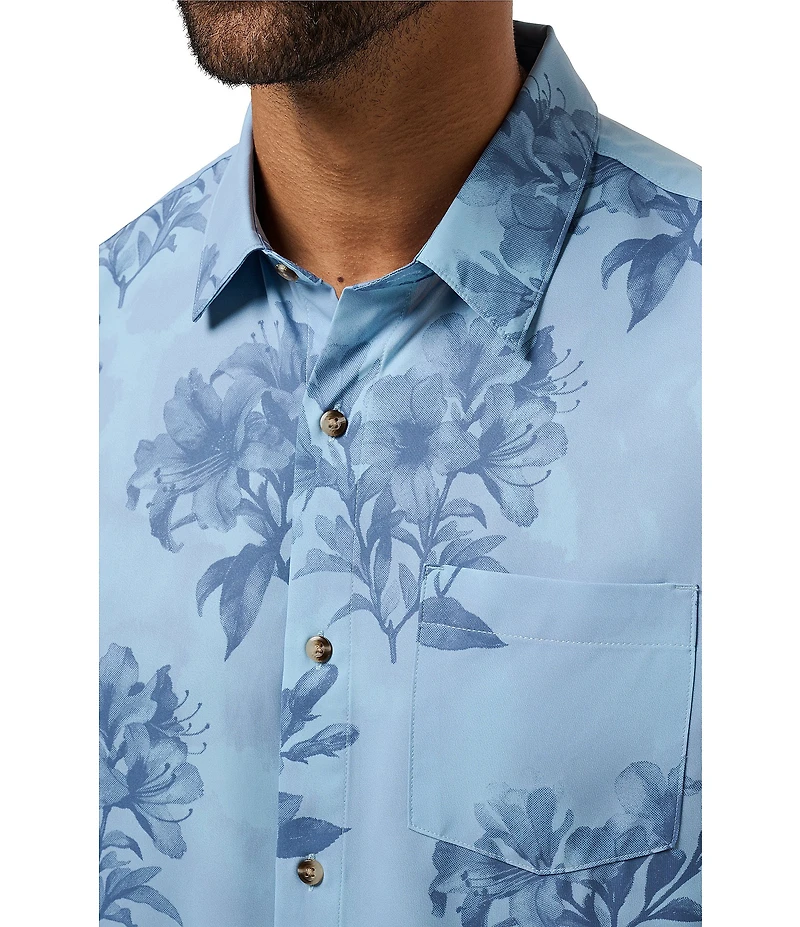 TravisMathew Techwoven Seashelf Short Sleeve Woven Shirt