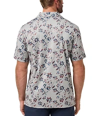 TravisMathew Unlimited Access Floral Print Short Sleeve Polo Shirt