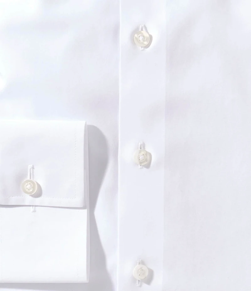 Tre Vero Classic Fit Non-Iron Spread Collar Mitered Cuff Poplin Tuxedo Dress Shirt
