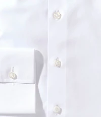 Tre Vero Classic Fit Non-Iron Spread Collar Mitered Cuff Poplin Tuxedo Dress Shirt