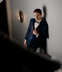 Tre Vero Modern Fit Paisley Jacquard Pattern Suit Jacket