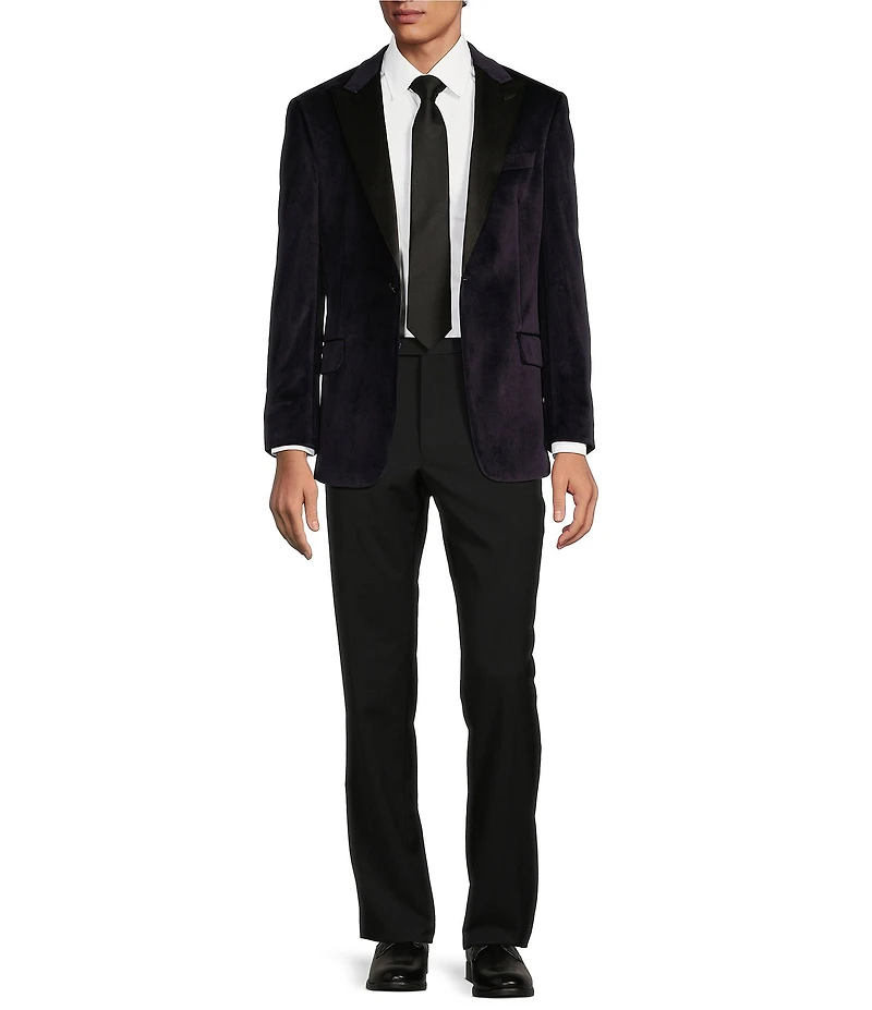 Tre Vero Modern Fit Velvet Tuxedo Sport Coat