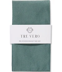 Tre Vero Solid Green Perfect Pocket Square