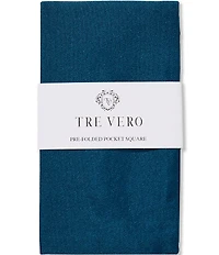 Tre Vero Solid Green Perfect Pocket Square