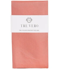 Tre Vero Solid Silk Pre-Folded Pocket Square