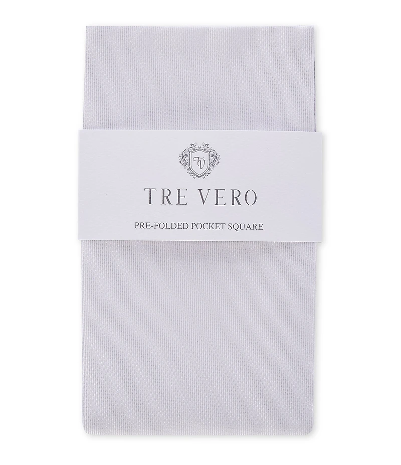 Tre Vero Solid Silk Pre-Folded Pocket Square