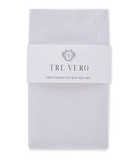 Tre Vero Solid Silk Pre-Folded Pocket Square