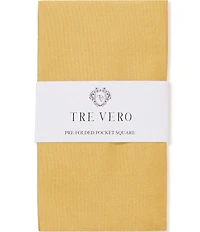Tre Vero Solid Silk Pre-Folded Pocket Square