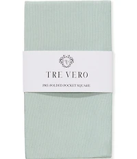 Tre Vero Solid Silk Pre-Folded Pocket Square
