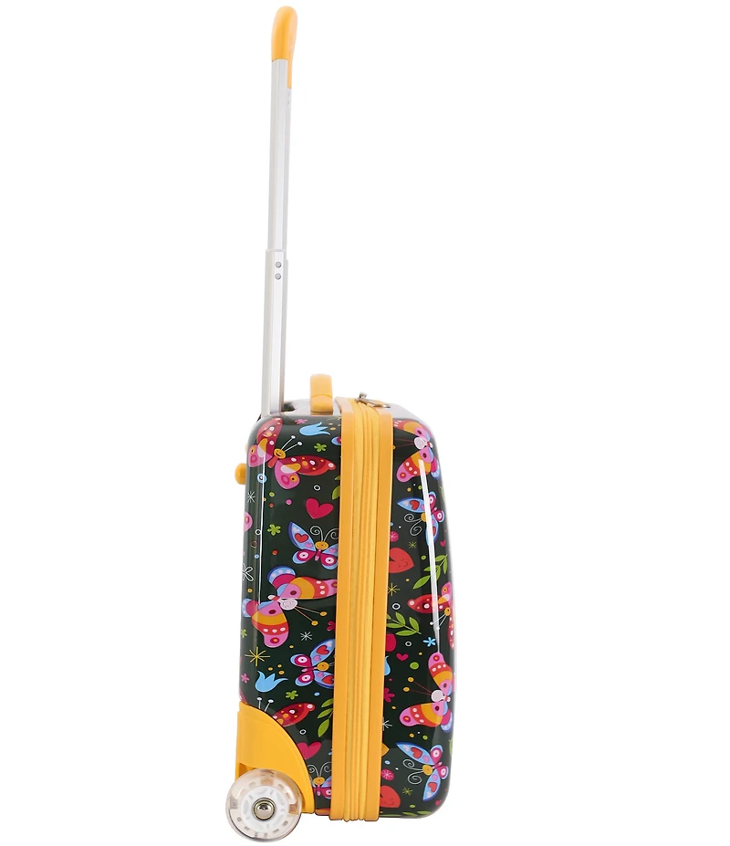 Triforce Kids 18#double; Hardside Butterfly Print Carry-On Luggage